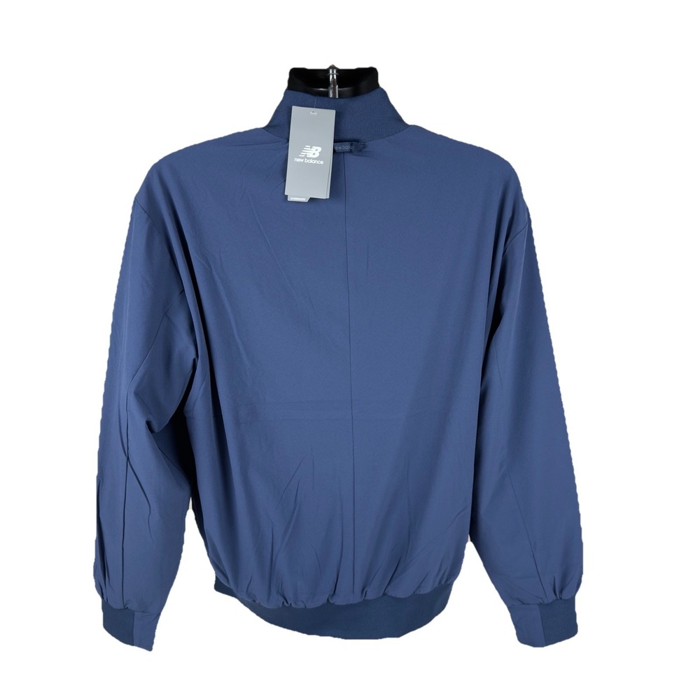 New Balance Oversize‎ Shifted Jacket Lined MJ43520 New Men's Small Navy Blue - Picture 3 of 12